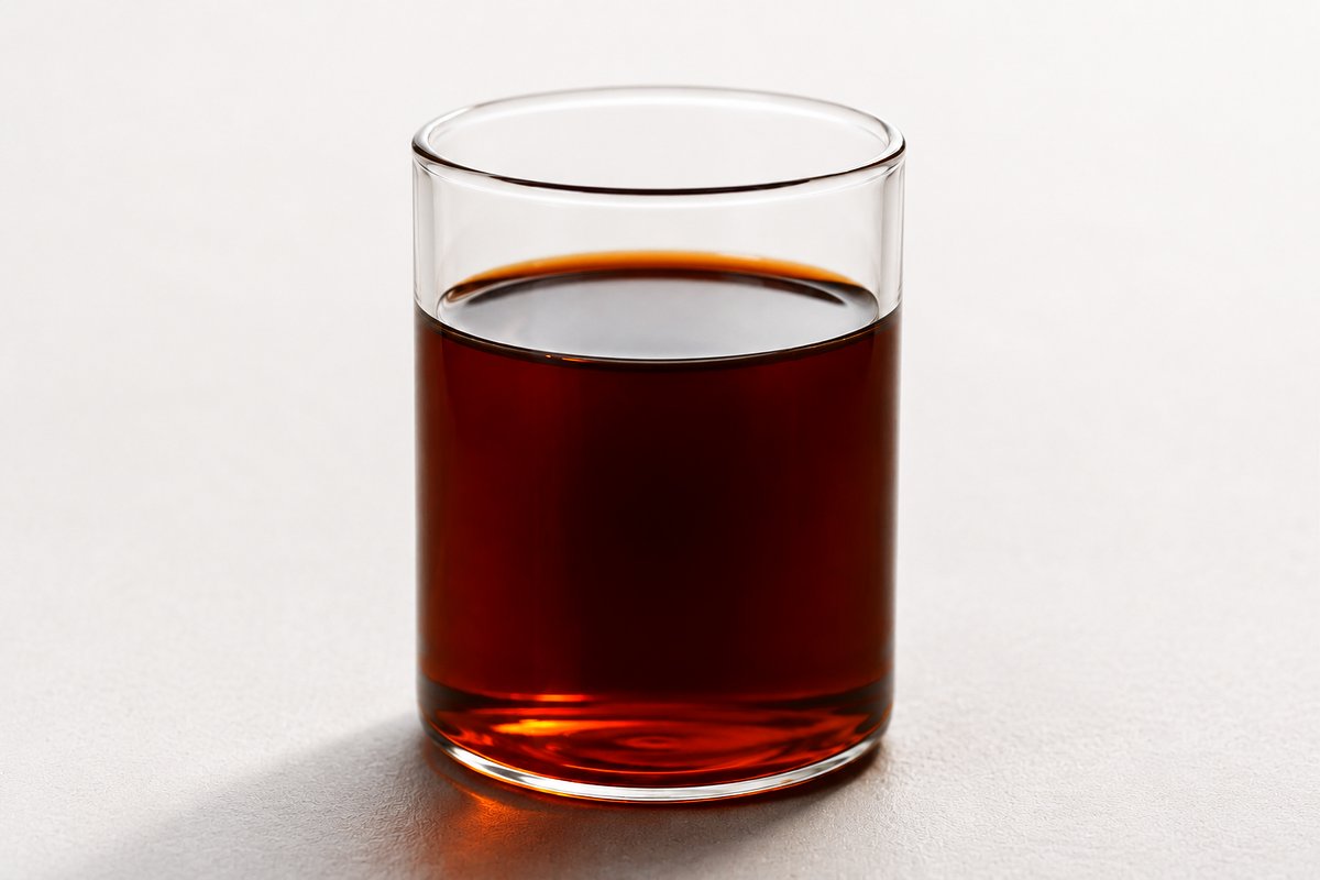 Glas mit Cashewapfel-Saftkonzentrat (5:1)