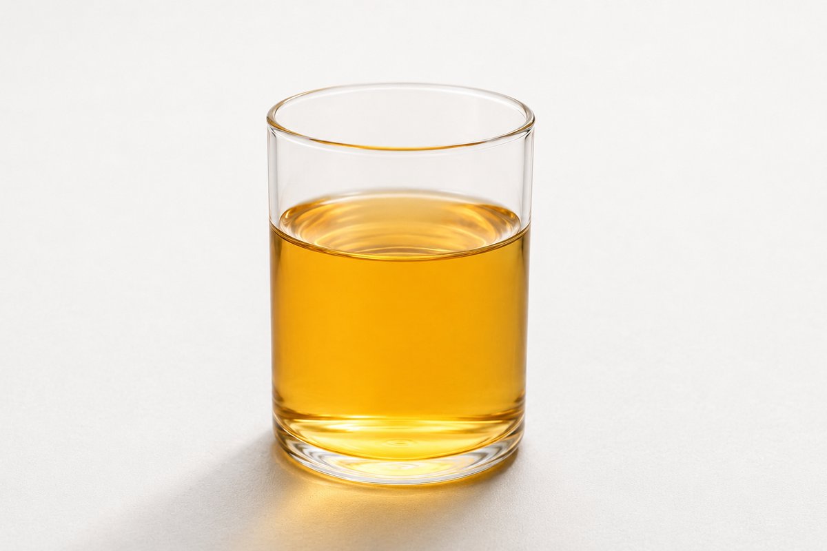 Glas mit geklärtem Cashewapfelsaft